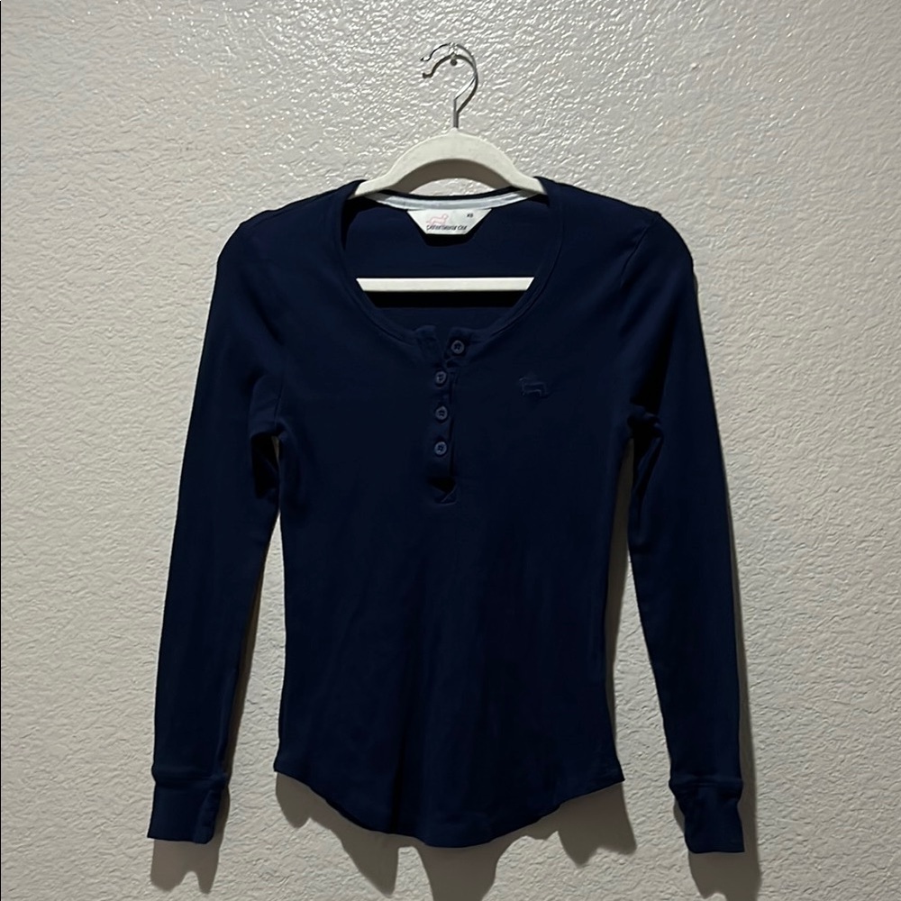 Peter Alexander Womens Size XS Long Sleeve Navy Blue
Henley Top Simple Timeless
